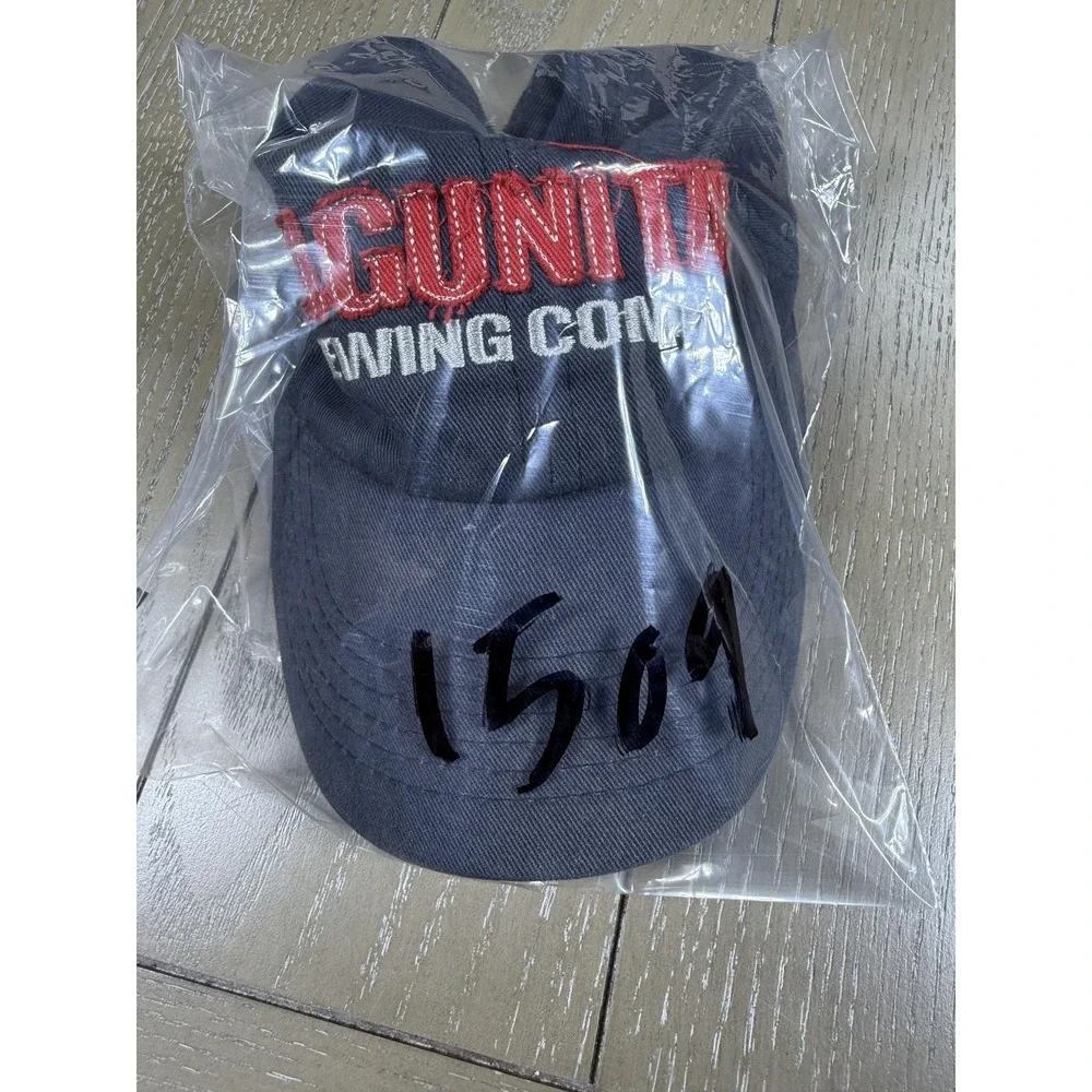 Lagunitas Brewing Company Hat Cap Strap‎ Back Mens Navy Blue Beer Advertising